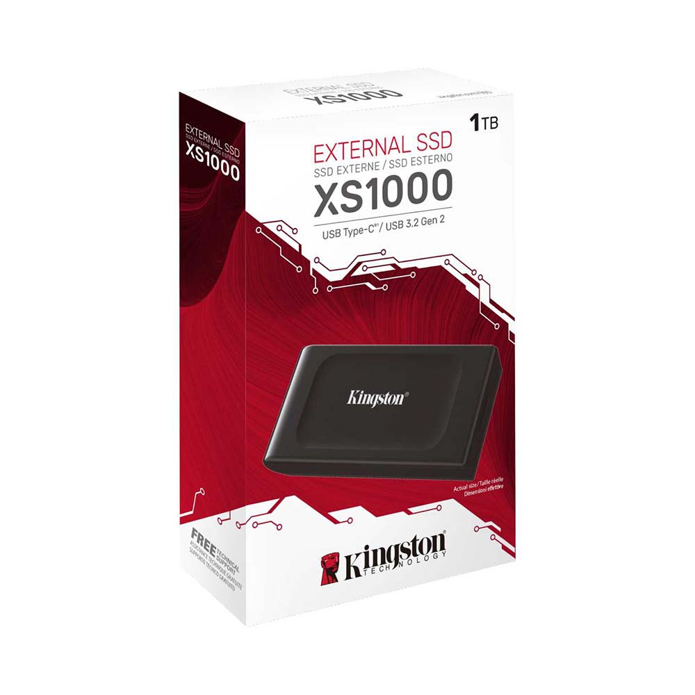 Ổ cứng gắn ngoài SSD Kingston XS1000 1TB (USB 3.2 Gen 2 / 1,050MB/s read, 1,000MB/s write) _ SXS1000R/1000GA - Image 2