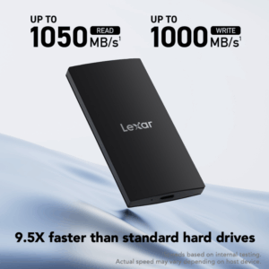 Ổ cứng gắn ngoài SSD LEXAR SL300 PORTABLE SSD 1TB BLACK (LSL300001T-RNBNG)